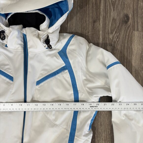 Spyder Womens Ski Jacket & Pants Set 10 White Blue Waterproof Insulated SnowSuit - Picture 6 of 16